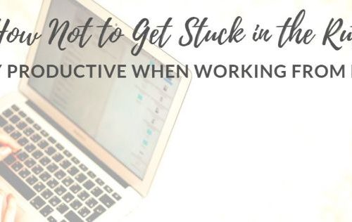 stay productive working from home