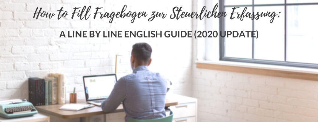 Fragebogen zur Steuerlichen Erfassung English 2020